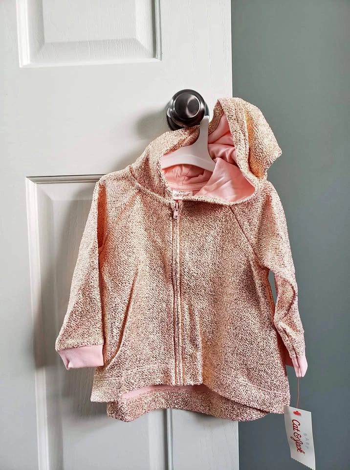 NEW! Girls Pink Gold Hoodie (18M)