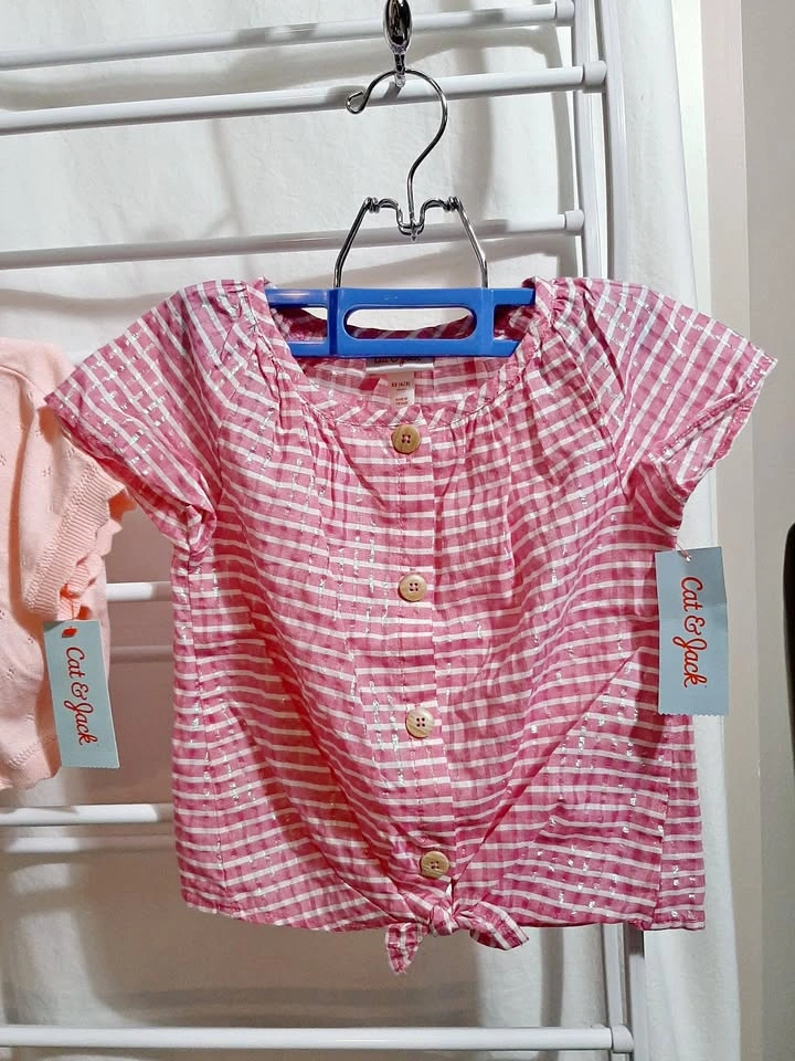 NEW! Cat & Jack Girls Button Front Lightweight Top (4/5)