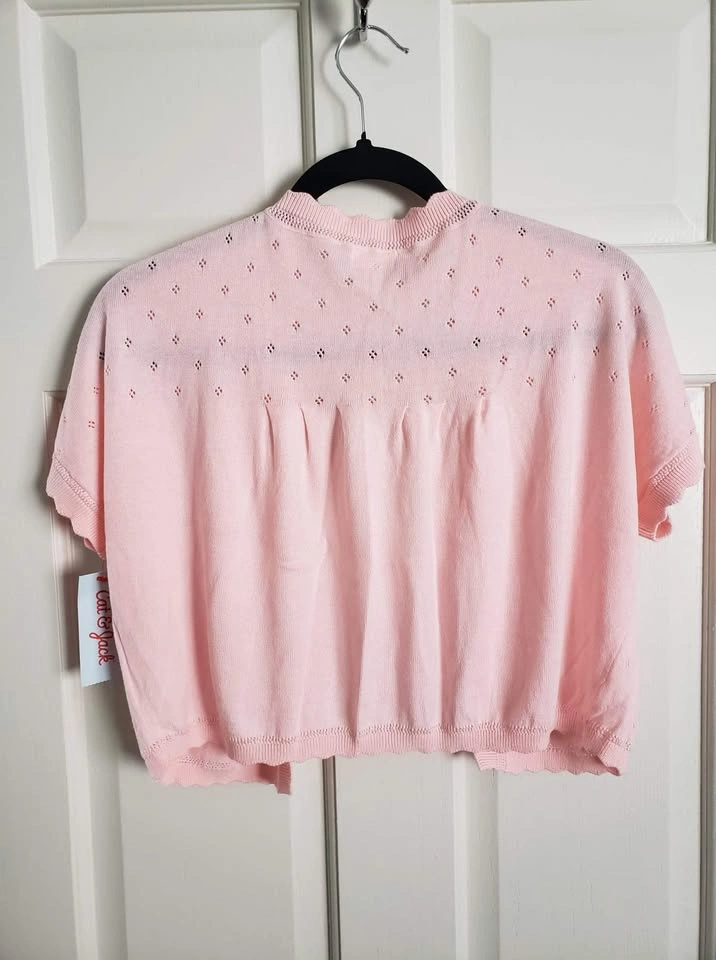 NWT GIRLS LIGHTWEIGHT OPEN FRONT SHRUG SWEATER - photo 2