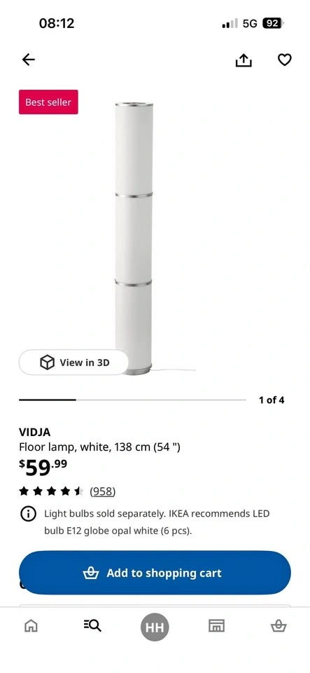IKEA VIDJA Floor Lamp