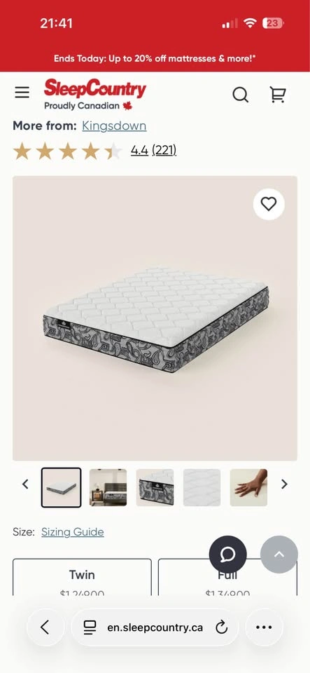 Queen size Sleepcountry Mattress + IKEA Bed frame - photo 3