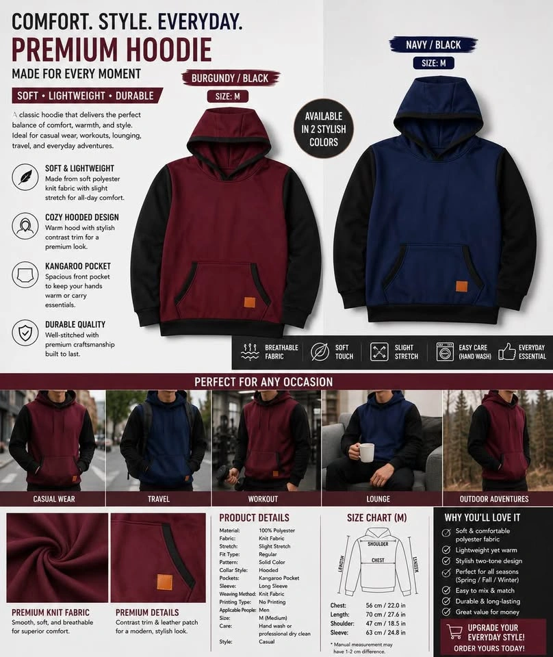 Premium Men’s Hoodie (Size M) - photo 3