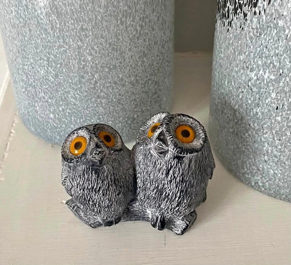 Vintage Mother & Owlet Figurine by Wolf Originals
