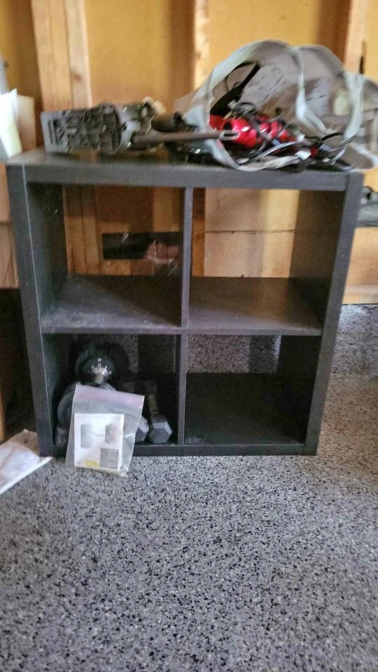Ikea Black 4-Cube Organizer Shelf