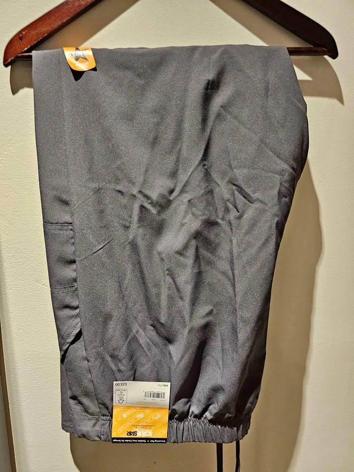 NWT Scrubstar Charcoal Gray Cargo Scrub Pants - XXL and 3XL