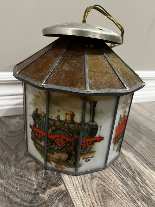 Antique Glass Train Chandelier - photo 2