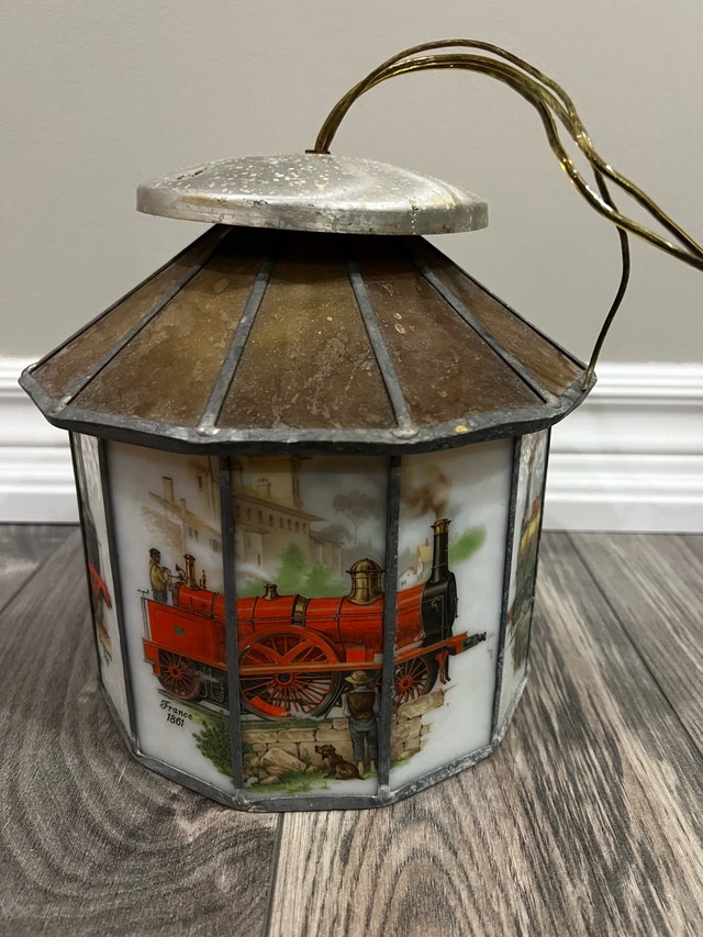 Antique Glass Train Chandelier - photo 3