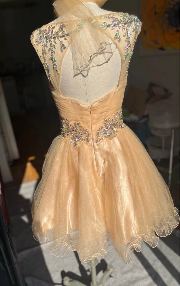 Formal Gold short Dress - photo 2