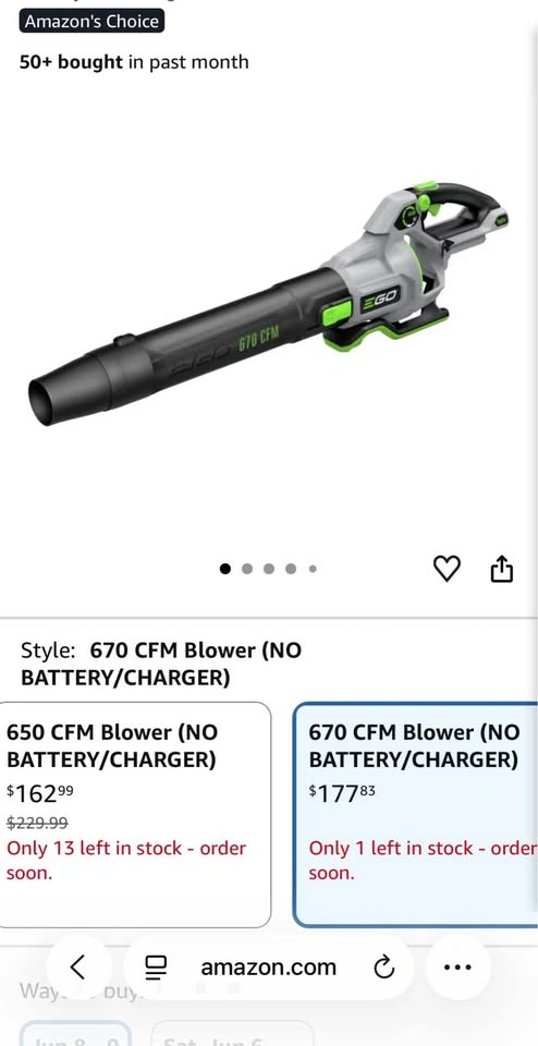 EGO POWER+ 56V 670 CFM Cordless Handheld Leaf Blower - photo 3