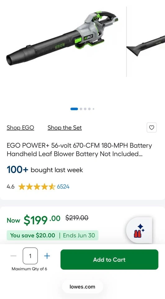 EGO POWER+ 56V 670 CFM Cordless Handheld Leaf Blower - photo 4