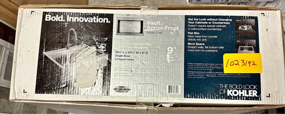 Kohler Vault Apron-Front Stainless Steel Kitchen Sink
