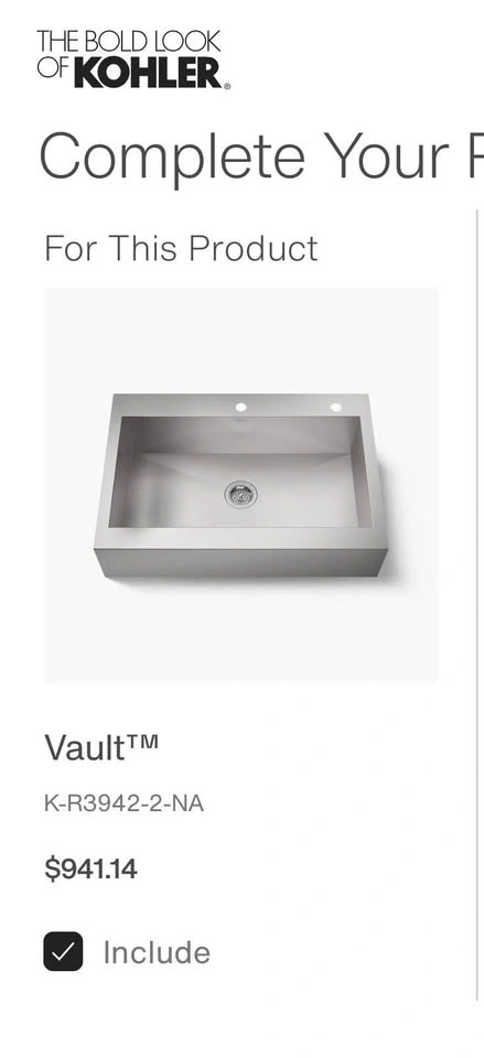 Kohler Vault Apron-Front Stainless Steel Kitchen Sink - photo 3