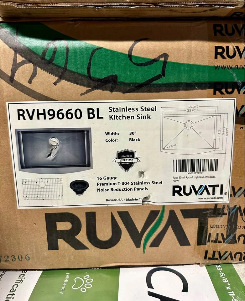 Ruvati RVH9660BL Farmhouse Kitchen Sink - photo 2