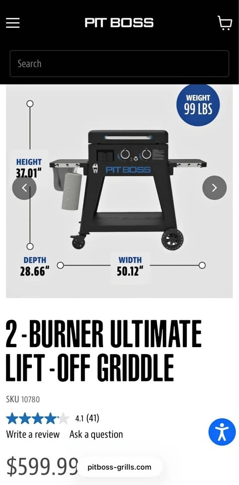 Pit Boss Ultimate Series 2-Burner Griddle
