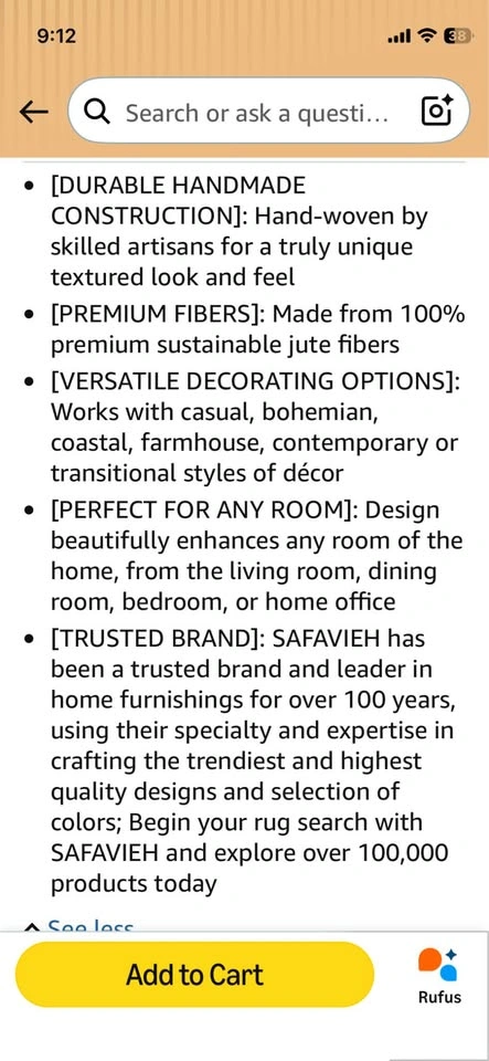 Safavieh Natural Fiber Collection Jute Rug - photo 3