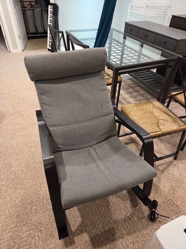 Glass Top Dining Table with 4 Chairs & Rocking Chair - photo 3