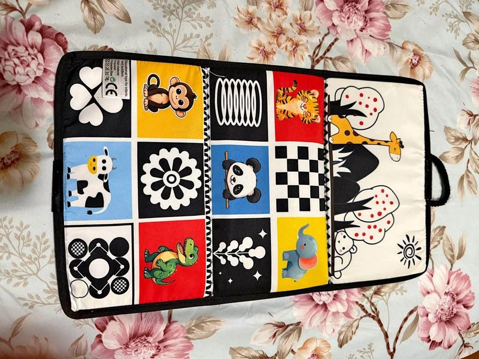Baby Tummy Time Play Mat – Sensory Activity Mat for Infants