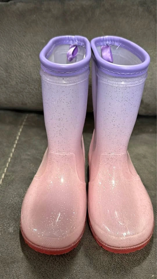 Joe Fresh Kids Glitter Ombre Rain Boots Size 8