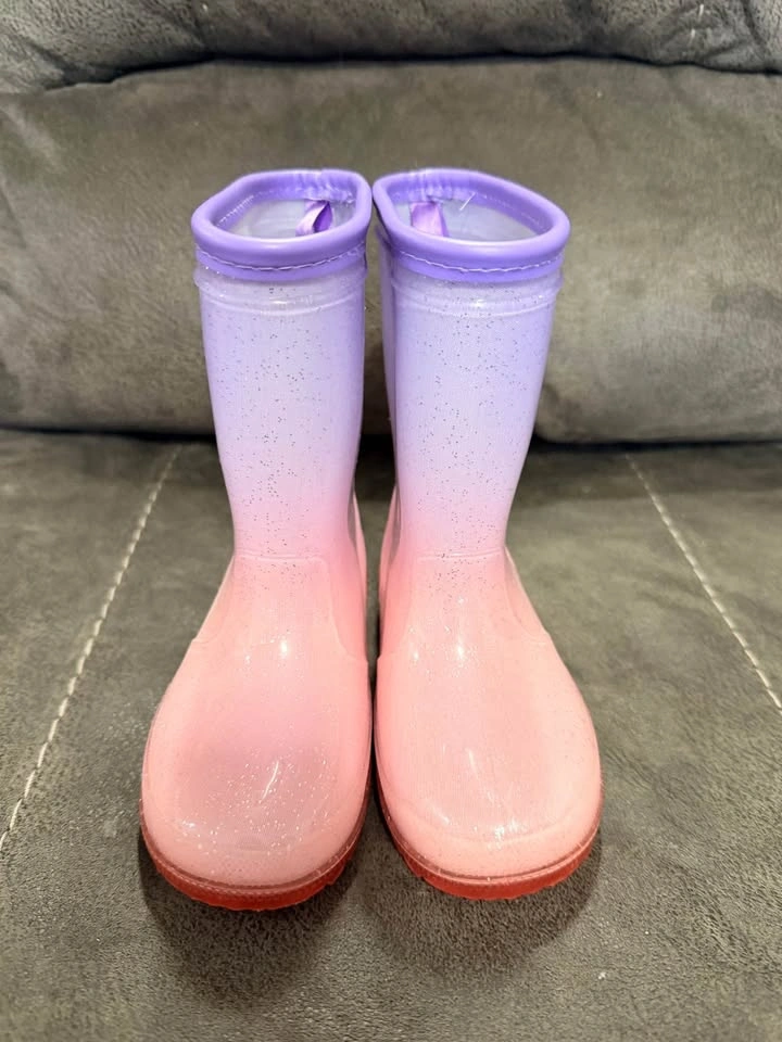 Joe Fresh Kids Glitter Ombre Rain Boots Size 8 - photo 2