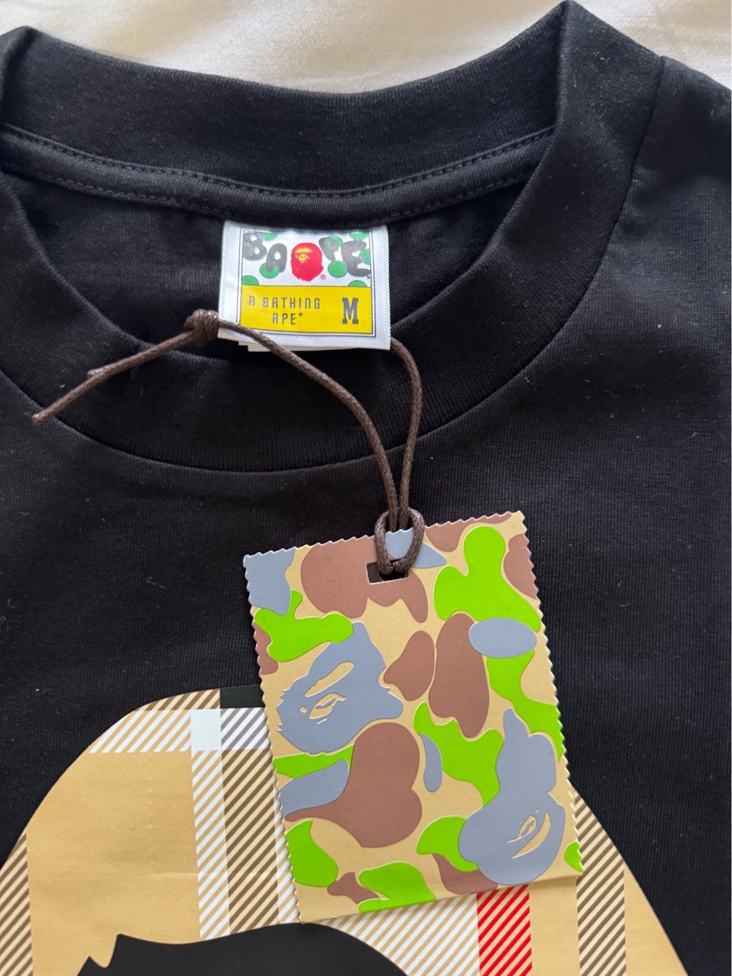 Bape black plaid t-shirt (Medium) - photo 4