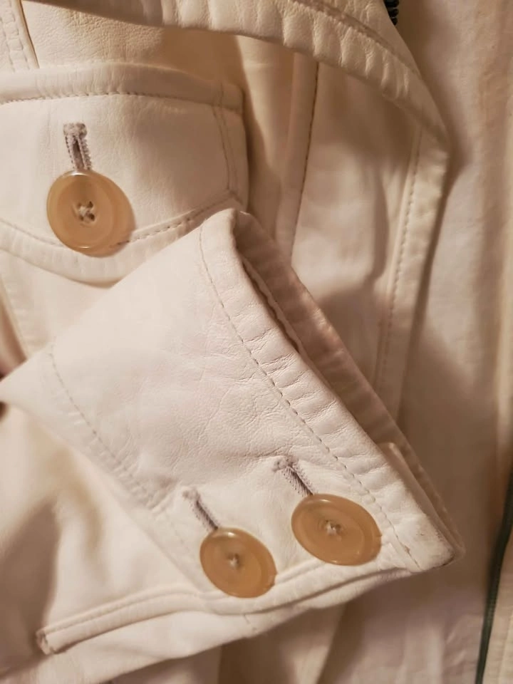 White Leather Jacket - photo 3