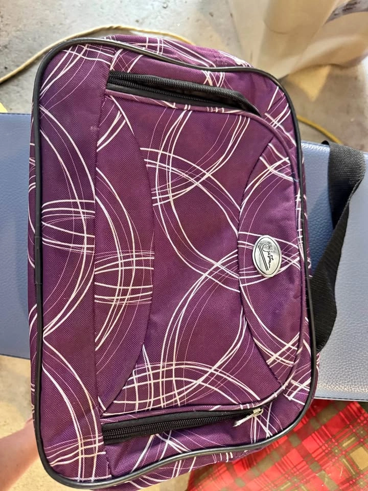 Calpak Purple Patterned Travel Bag