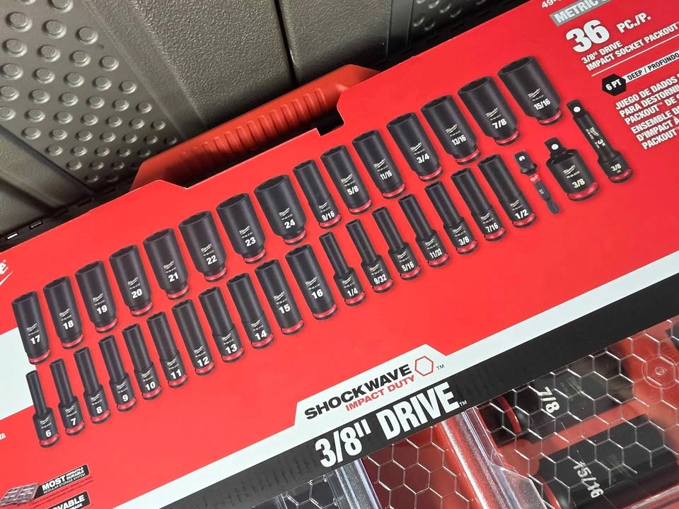 Milwaukee impact socket set in a packout - 3/8 drive, New - photo 5
