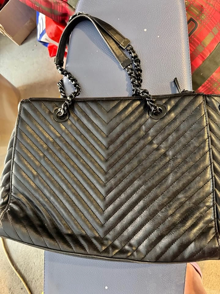 Aldo Black Quilted Tote Bag