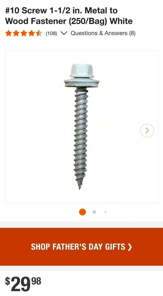#10 x 1-1/2 in. PTD Screws (250-Pack) - photo 4