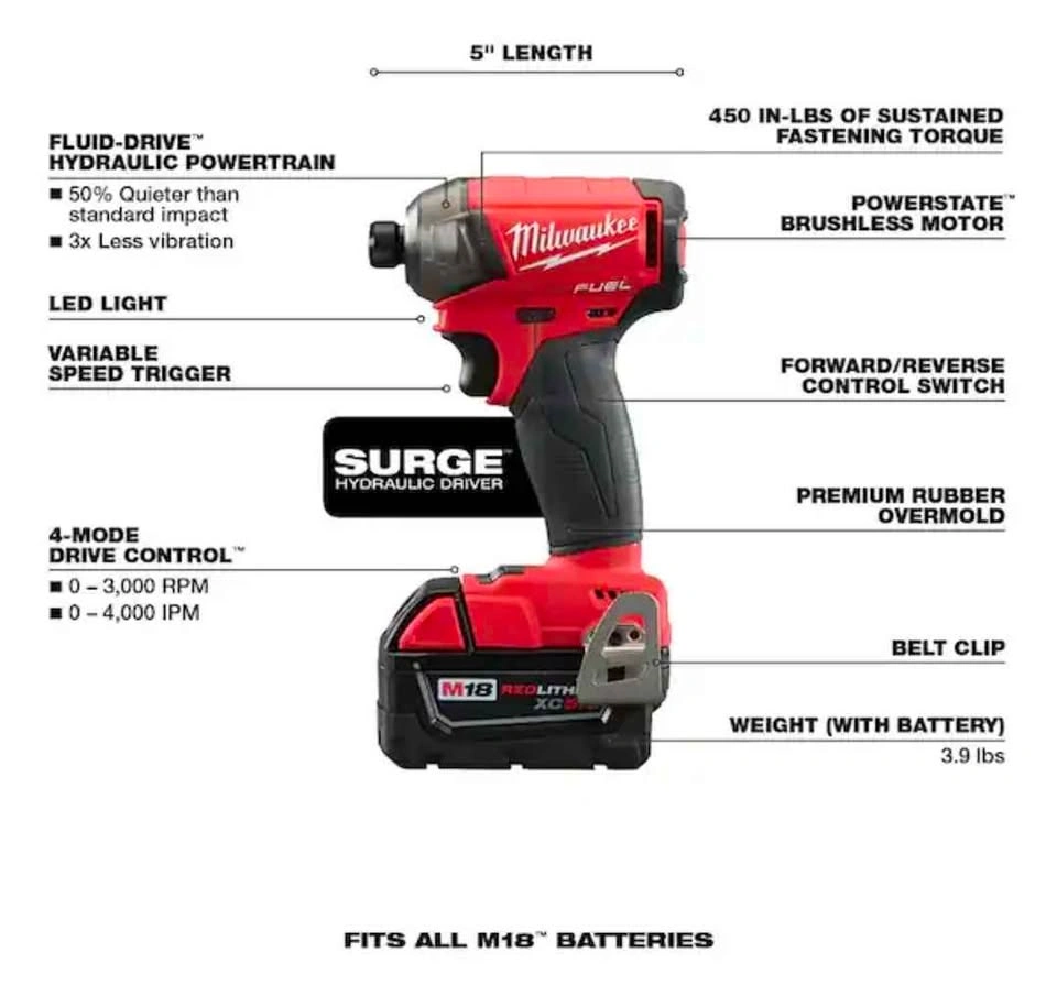 Milwaukee M18 Surge impact drill - photo 5