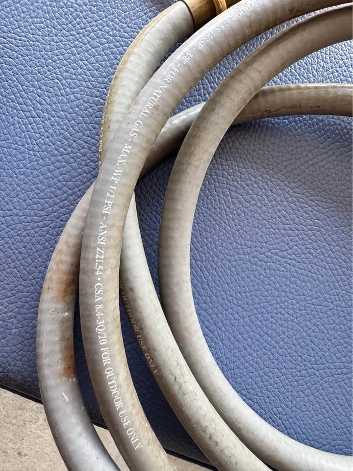 3/8" Outdoor Natural Gas Hose for BBQ - 10 Ft - photo 2