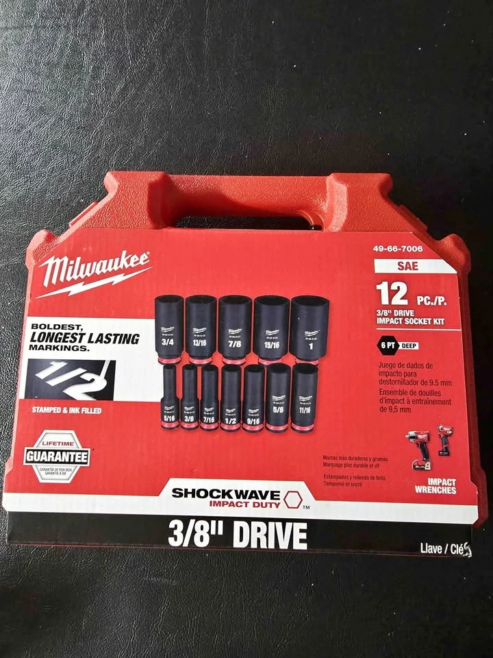 Milwaukee 3/8 Drive impact sockets