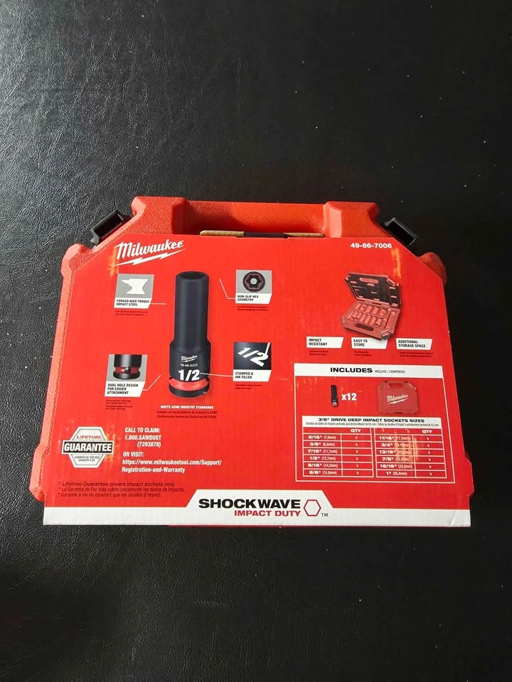 Milwaukee 3/8 Drive impact sockets - photo 2