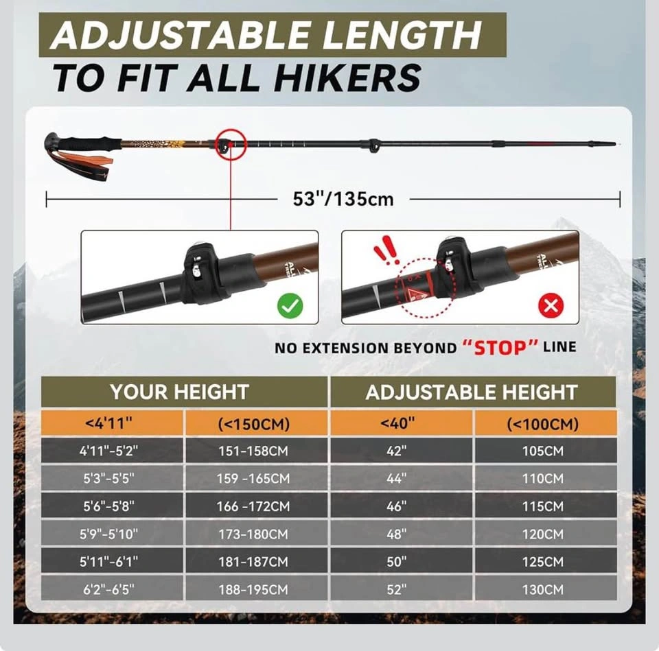 Adjustable Aluminum Trekking Poles with Accessories - photo 5