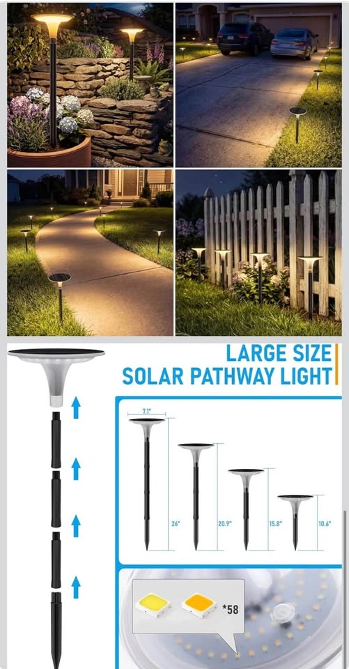 Large Solar Pathway Lights with Adjustable Color Temperature (6 - photo 5
