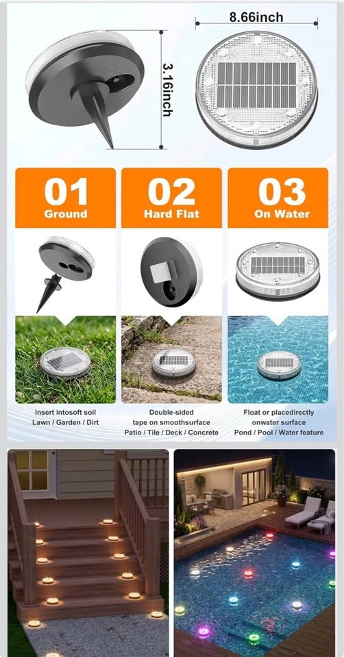 Volisun Solar Ground Lights - brand new - photo 3
