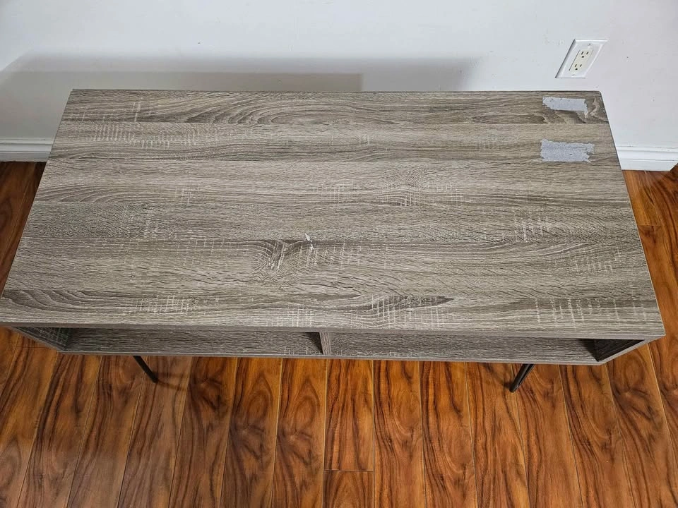 Mid-Century Modern Coffee Table / TV Stand – Grey Oak Finish - photo 2