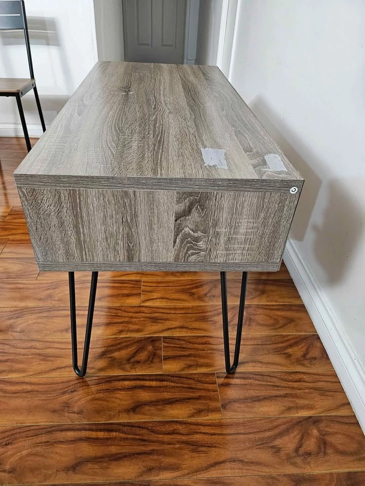 Mid-Century Modern Coffee Table / TV Stand – Grey Oak Finish - photo 3