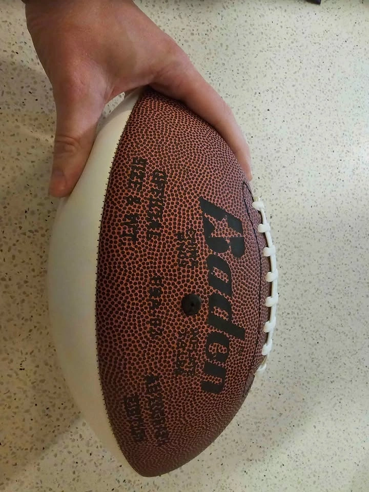 Baden Matt Dunigan CFL Hall of Fame Autographed Football - photo 2
