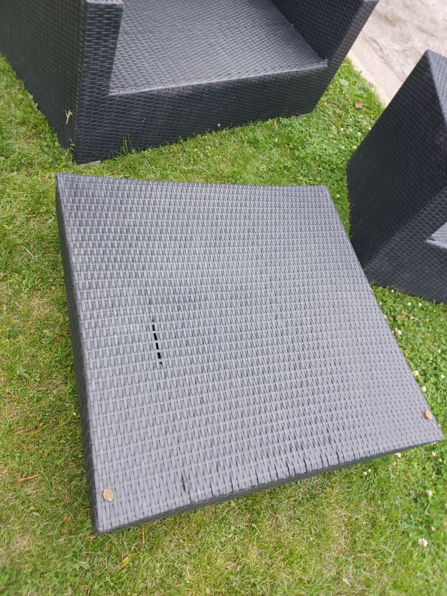3 piece patio wicker style set solid - photo 2