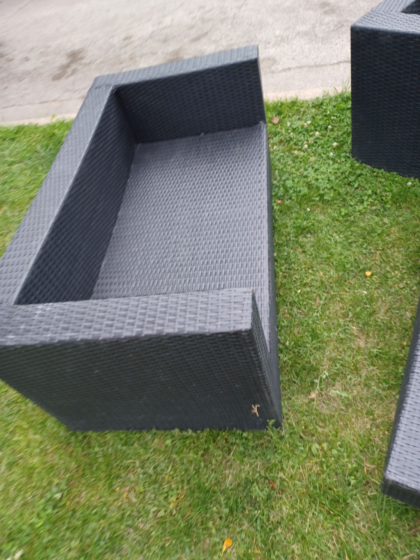 3 piece patio wicker style set solid - photo 3