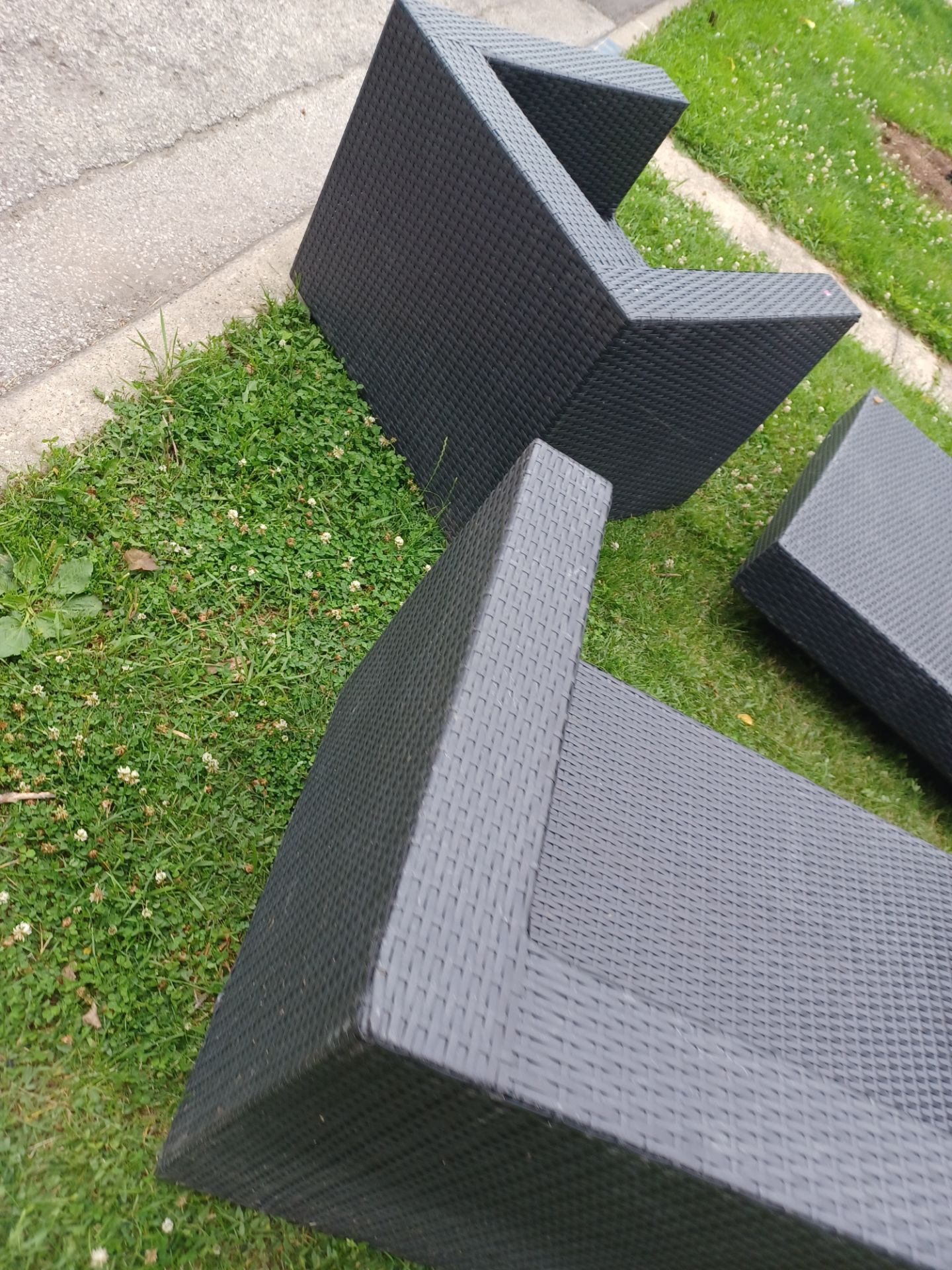 3 piece patio wicker style set solid - photo 5