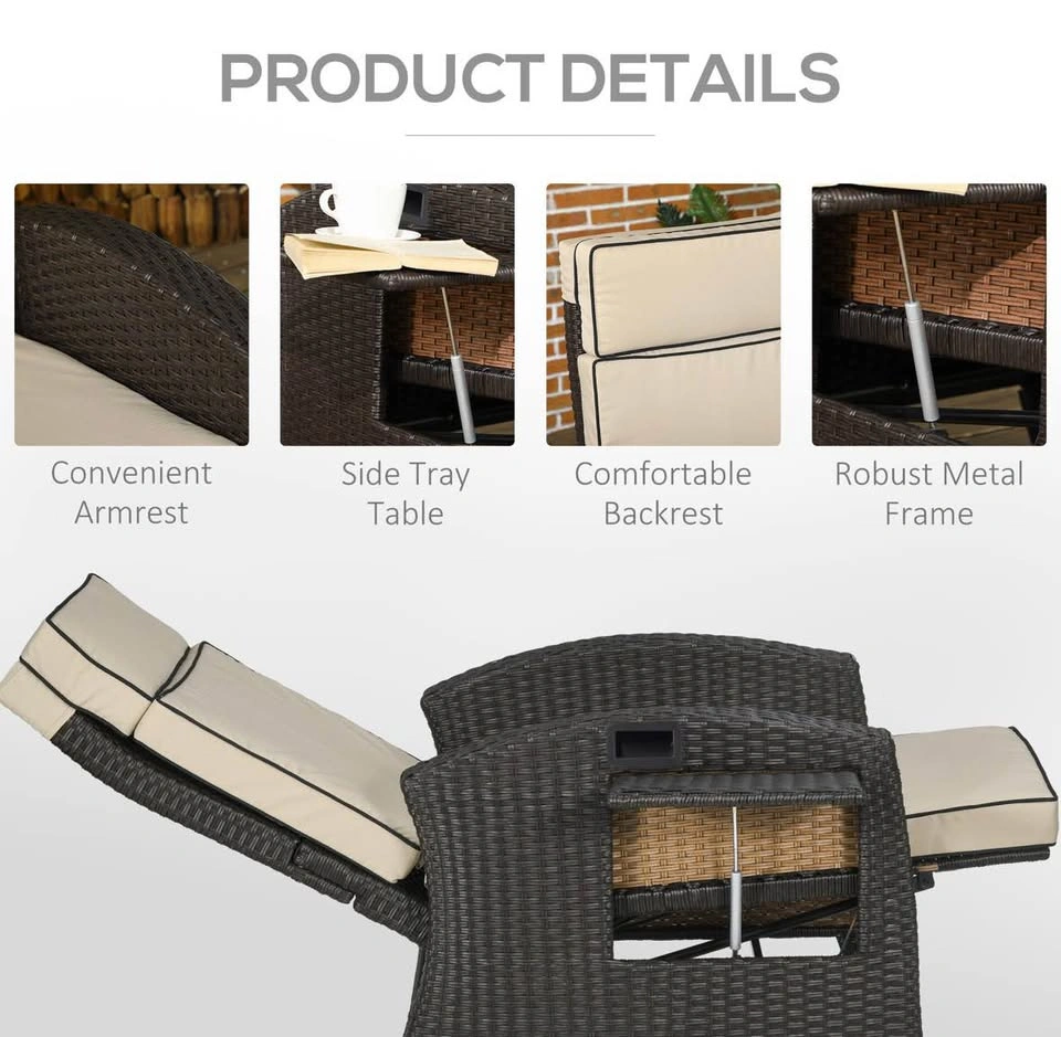 Outdoor Recliner Chair with Cushion - photo 3