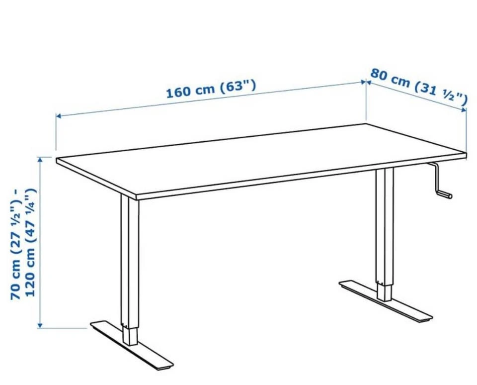 Work desk (sit/stand) Ikea SKARSTA - photo 2