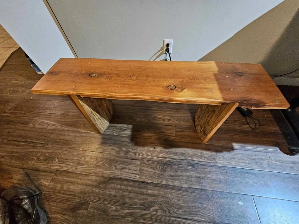 Live Edge Wood Bench