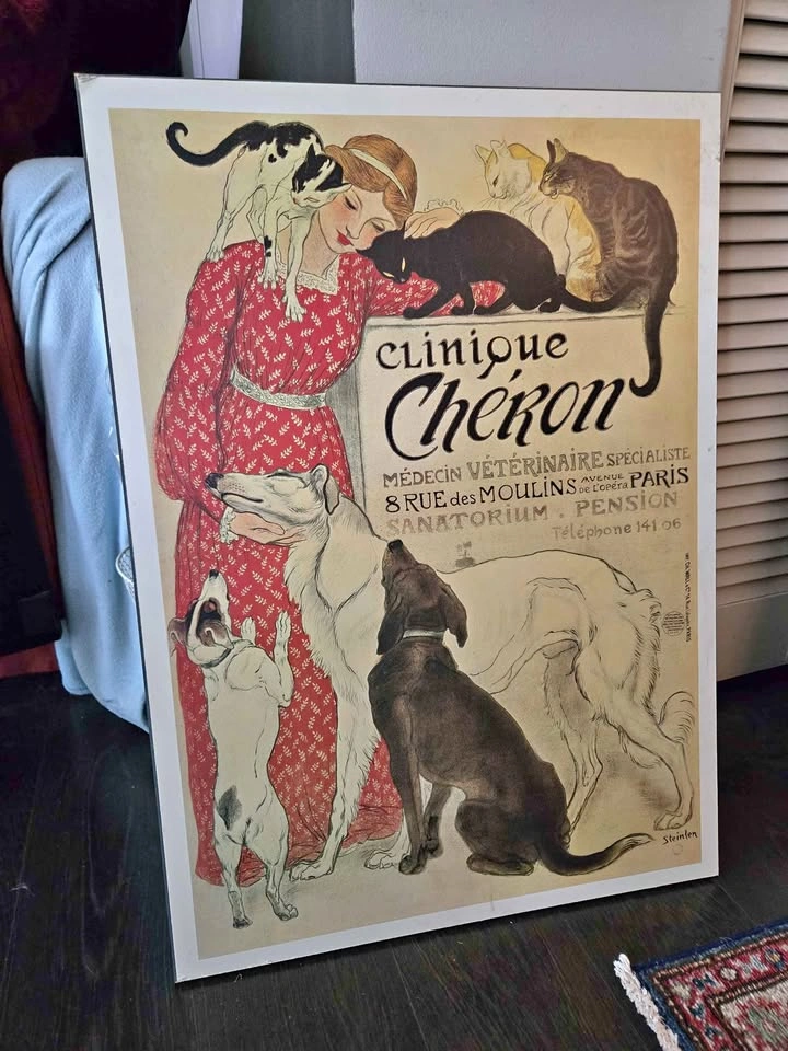 Théophile Steinlen Clinique Chéron Vintage Art Poster