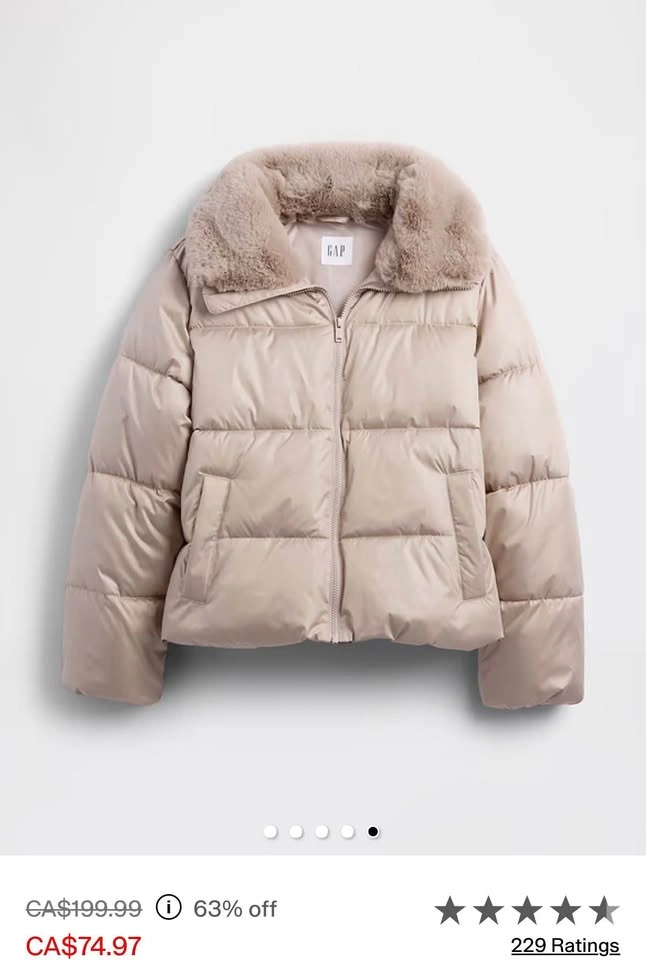GAP relaxed puffer jacket - NEW - price is negotiable - photo 2