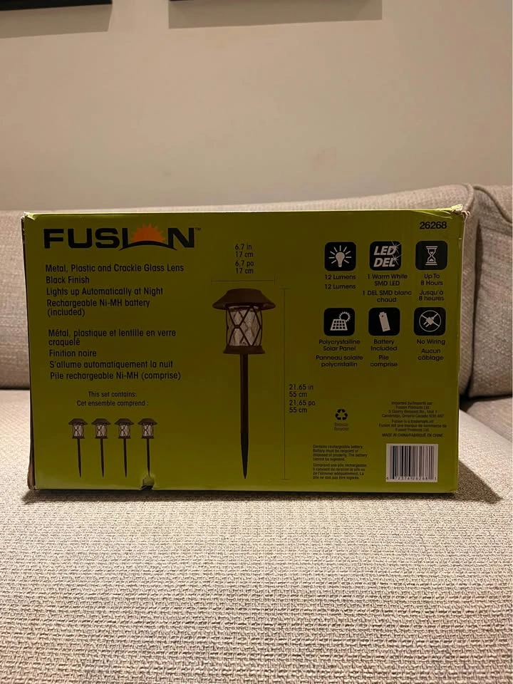 Brand New Fusion Large Solar Pathway Lights (4-Pack) - photo 2