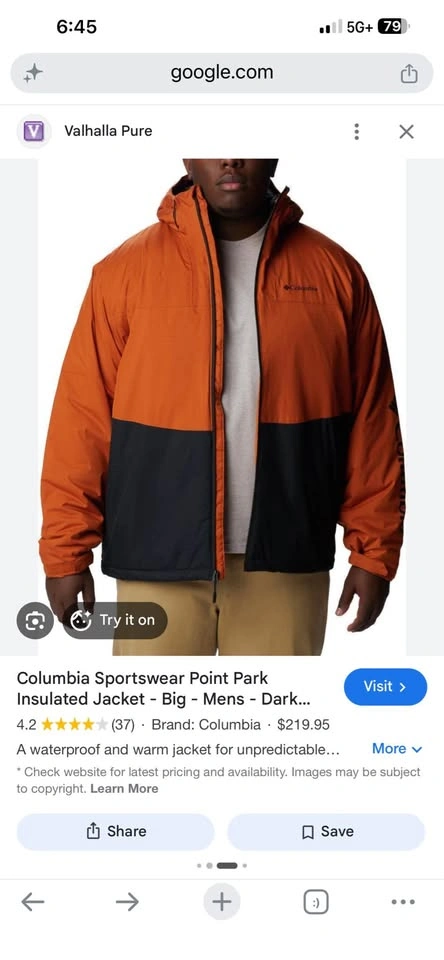 NEW MEN $220 Columbia Point Park insulated jacket - photo 5