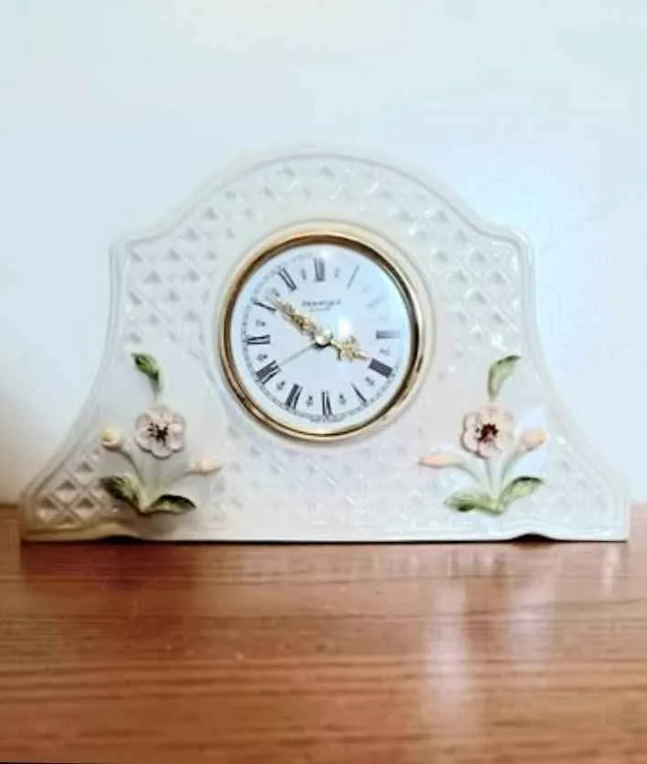 Vtg.German Hand Painted Dongal Ireland Parian China Clock thumbnail